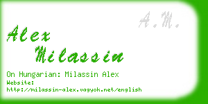 alex milassin business card